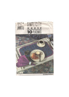 McCall's 8474 Sewing Pattern, Ten Placemats, Partially Cut, Complete