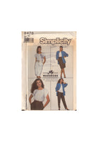 Simplicity 8478 Sewing Pattern Jacket Top Skirt Pants Size 10 or 14 Uncut Factory Folded