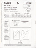 Burda 8492 Sewing Pattern, Skirt, Size 8-18, Uncut, Factory Folded