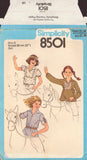 Simplicity 8501 Sewing Pattern, Girls' Tops,  Size 8, Uncut, Factory Folded