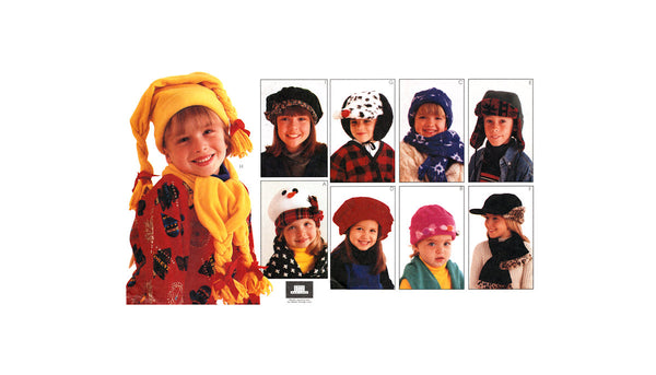 McCall's 8513 Child's Winter Hats and Scarves in Various Styles, Uncut, Factory Folded Sewing Pattern