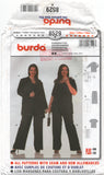 Burda 8529 Short Sleeve Top, Long Sleeve Shirt and Wide Leg Pants, Uncut, Factory Folded Sewing Pattern Multi Plus Size 20-32