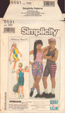 Simplicity 8591 Sewing Pattern, Children's Tank Top and Shorts, Size Small, Cut, Complete