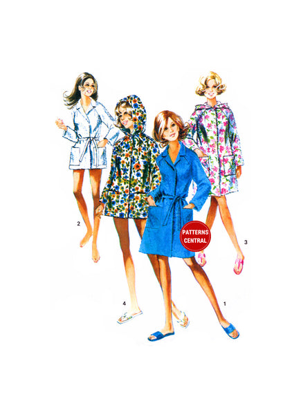Simplicity 8628 Robe in Two Lengths, Uncut, Factory Folded, Sewing Pattern Bust 31.5-32.5 (80-83 cm)