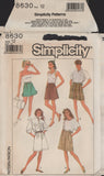 Simplicity 8630 Sewing Pattern, Shorts, Size 12, Partially Cut, Complete