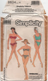 Simplicity 8634 Two Piece Swimsuits with Style Variations, Uncut, F/Folded or Cut, Complete Sewing Pattern Size 6-10