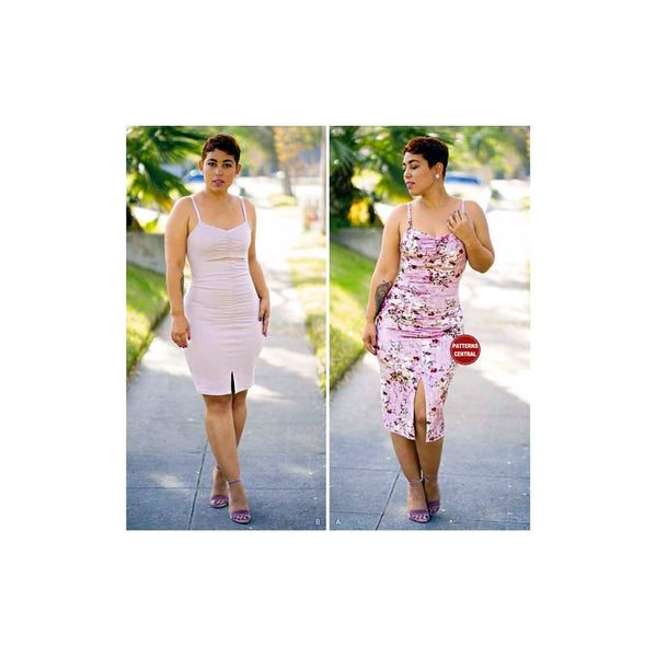 Simplicity 8639 MimiG Style Fitted Knit Dress in Two Lengths, Uncut, Factory Folded, Sewing Pattern Size 16-24
