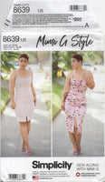 Simplicity 8639 MimiG Style Fitted Knit Dress in Two Lengths, Uncut, Factory Folded, Sewing Pattern Size 16-24