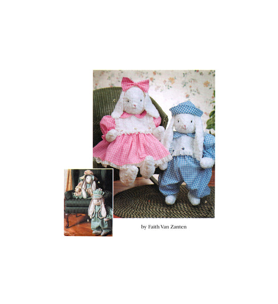 Simplicity 8646 Faith van Zanten 27" Soft Toy Bunnies, Uncut, Factory Folded Sewing Pattern