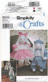 Simplicity 8646 Faith van Zanten 27" Soft Toy Bunnies, Uncut, Factory Folded Sewing Pattern