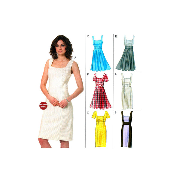 Vogue 8648 Fit and Flare Princess Seam Dress with Flared or Straight S Patterns Central Vogue 8648 Fit and Flare Princess Seam Dress with Flared or Straight S Patterns Central