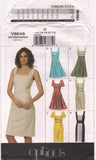 Vogue 8648 Fit and Flare Princess Seam Dress with Flared or Straight Skirt, Uncut, Factory Folded, Sewing Pattern Size 6-12 or 14-22