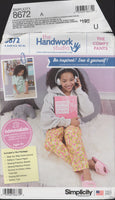 Simplicity 8672 Sewing Pattern, 2018, Girls' Pants, Size XS-XL, Uncut, Factory Folded