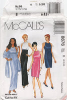 McCall's 8676 Halter Style Bodice Evening Dress in Two Lengths, Uncut, F/Folded, Sewing Pattern Size 8-12