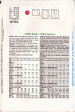 Vogue 8703 Skirt, Sewing Pattern, Size 6-8-10, Uncut, Factory Folded