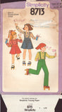 Simplicity 8713 Sewing Pattern, Child's Pants, Skirt & Blouse, Size 5, Partially Cut, Complete (Copy)