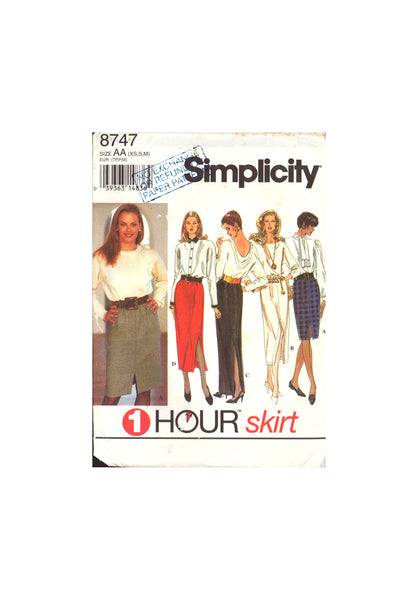 Simplicity 8747 Sewing Pattern Skirt Size XS-S-M or L-XL Uncut Factory Folded