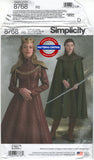 Simplicity 8768 GoT Queen Cersei and Arya Cape Fantasy Costumes, Uncut, Factory Folded, Various Sizes