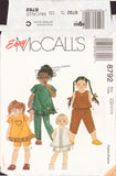 McCall's 8792 Girls' Top, Pants & Shorts, Sewing Pattern, Size 2-3-4, Cut, Complete