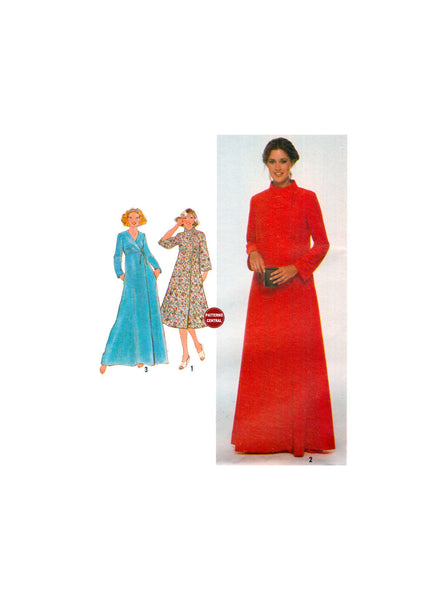Simplicity 8792 Front Wrap Housecoat or Robe in Two Lengths, Uncut, Factory Folded, Sewing Pattern Size 12