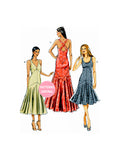 Vogue 8814 Sleeveless Evening Dress with Neckline Variations, Uncut, Factory Folded, Size 6-14