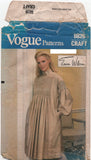 Vogue 8826 Erica Wilson Loose Fitting, Flared Evening Dress with Smocking Detail, Uncut, Sewing Pattern Size 8-18