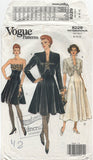 Vogue 8229 Bolero and Strapless Fit and Flare Evening Dress, Uncut, F/Folded, Sewing Pattern Size 8-12