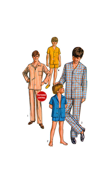 Simplicity 8860 Child's Pajamas in Two Lengths, Uncut, Factory Folded Sewing Pattern Size 6 Chest 24