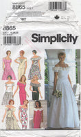 Simplicity 8865 Two-Piece Brides' and Bridesmaids' Dress, Uncut, Factory Folded Sewing Pattern Various Sizes