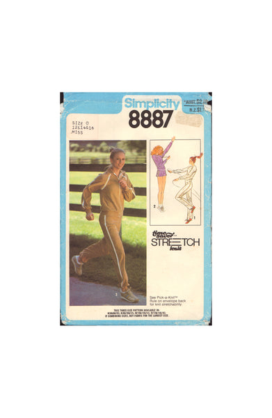 Simplicity 8887 Sewing Pattern Top Pants Shorts Jacket Size 10-12-14 or 12-14, Partially Cut, Complete