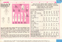 Simplicity 8887 Sewing Pattern Basic Princess Dress Size 10 Petite, Partially Cut, Complete