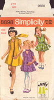 Simplicity 8898 Sewing Pattern, Girls' Dress and Scarf or Sash, Size 6, Cut, Complete