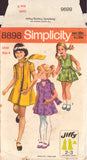 Simplicity 8898 Sewing Pattern, Girls' Dress and Scarf or Sash, Size 6, Cut, Complete