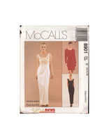 McCall's 8901 Sewing Pattern, Dress in Two Lengths, Size 6-8-10 OR Size 12-14-16, Uncut, Factory Folded
