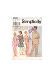 Simplicity 8905 Sewing Pattern, Misses' Pajamas and Robe, Size XS-S, Cut, Complete