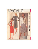 McCall's 8920 Sewing Pattern, Jacket, Dress and Tie, Size 12, Uncut, Factory Folded