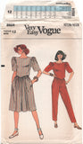 Vogue 8924 Top, Slightly Flared Skirt and  Tapered Pants, Uncut, Factory Folded Sewing Pattern Size 12