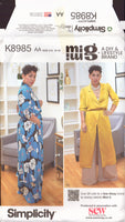 Simplicity 8985 Sewing Pattern, Duster or Dress Pants, Size 10-18, Uncut, Factory Folded