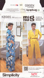 Simplicity 8985 Sewing Pattern, Duster or Dress Pants, Size 10-18, Uncut, Factory Folded