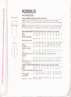 Simplicity 8985 Sewing Pattern, Duster or Dress Pants, Size 10-18, Uncut, Factory Folded