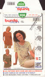 Burda 8998 Sewing Pattern, Shirt or T-Shirt, Size 10-24, Uncut, Factory Folded