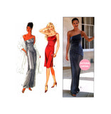 Simplicity 9035 One Shoulder Evening Dress in Two Lengths, Uncut, Factory Folded, Size 6-16