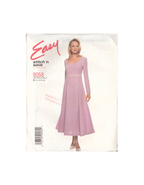 McCall's 9058 Sewing Pattern, Dress, Size 12-14-16-18, Uncut, Factory Patterns Central McCall's 9058 Sewing Pattern, Dress, Size 12-14-16-18, Uncut, Factory Patterns Central