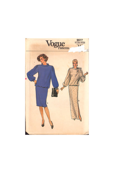 Vogue 9077 Sewing Pattern Dress Size 14 Uncut Factory Folded