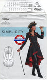 Simplicity 9086 Pirate Coat Costume, Uncut, Factory Folded, Size 6-14