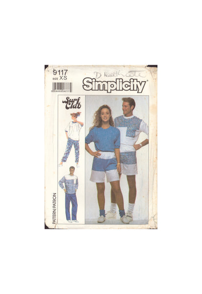 Simplicity 9117, Sewing Pattern, Men's and Teen's Pants, Size Extra Small, Uncut, Factory Folded