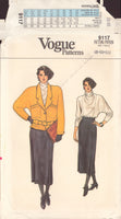 Vogue 9117 Sewing Pattern, Jacket, Blouse, Skirt, Size 8-10-12, Cut, Complete