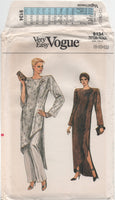 Vogue 9134 Fitted, Straight Evening Dress, Tunic and Pants, Uncut, F/Folded, Sewing Pattern Size 8-12