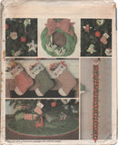 McCall's 9184 Christmas Advent Calendar, Wreath, Stockings, Tree Ornaments and Tree Skirt, Uncut, Factory Folded, Sewing Pattern