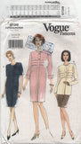 Vogue 9198 Slightly Tapered, Lined Dress or Tunic and Skirt, Uncut, Factory Folded, Sewing Pattern Size 14-18